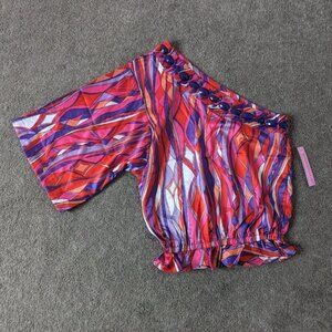 Rachel LYM Women's Swimwear Resort Wear top Size Small One Shoulder Beads NEW